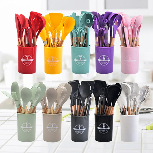 12-Pc Silicone Kitchen Utensil Set