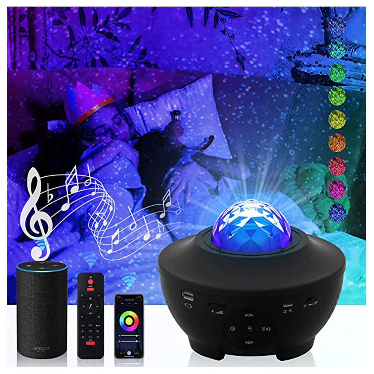 Galaxy Projector with Bluetooth Speaker