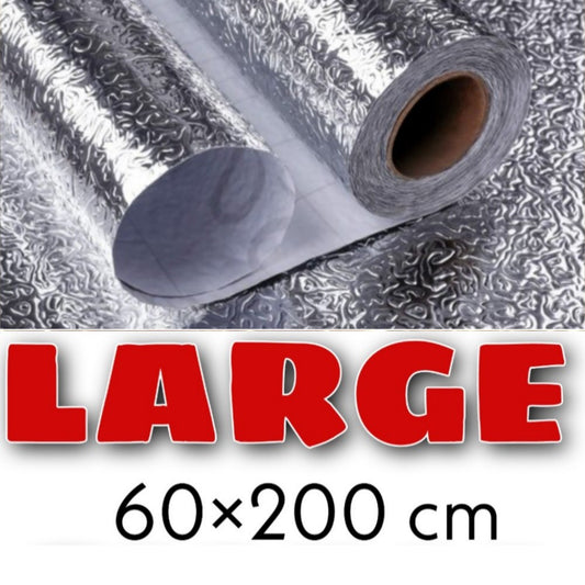 Self-adhesive Silver Foil Roll Waterproof High Temperature Oil-Proof sheet Non-Stick Stove Cabinet Hood Kitchen Wall sheet