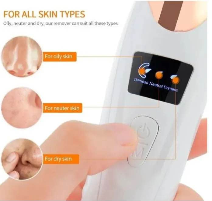 5 in 1 Electric Blackhead Acne Oil Remover Vacuum Suction Face Pore Cleaner Machine
