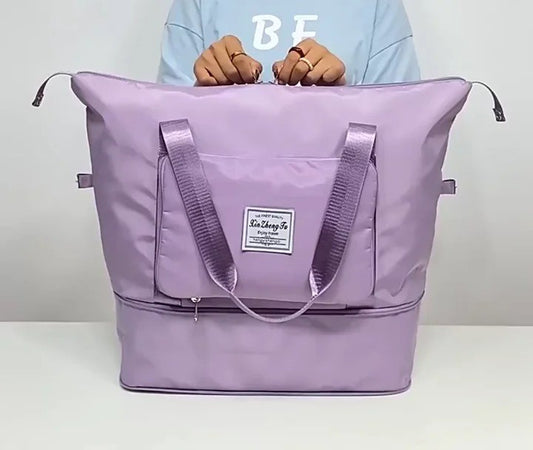 Foldable Expandable Travel Bag | Large Capacity Waterproof Duffel