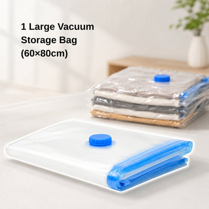 Vacuum Storage Bags with Pump - Save 80% Space | 5-Pack Compression Bags