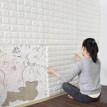 3D Brick Wall Sticker (Self-Adhesive) ( Pack of 3-5-10 )
