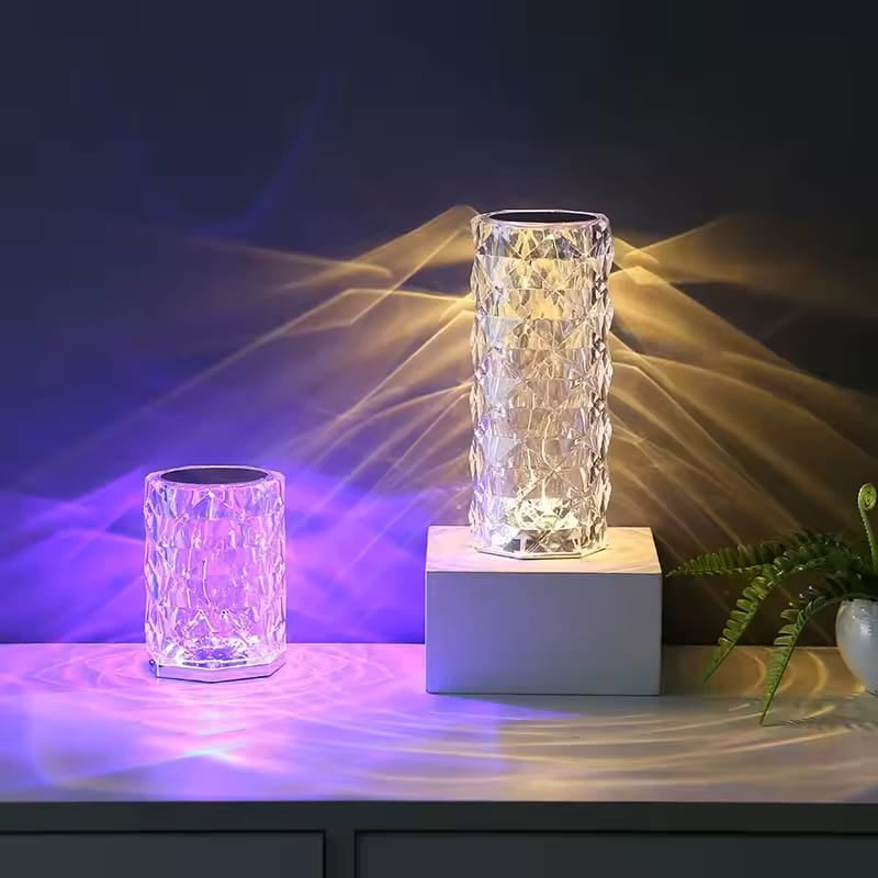 Crystal Diamond Table Lamp with Remote