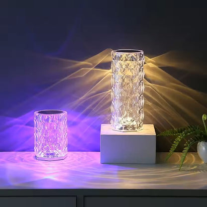 Crystal Diamond Table Lamp with Remote