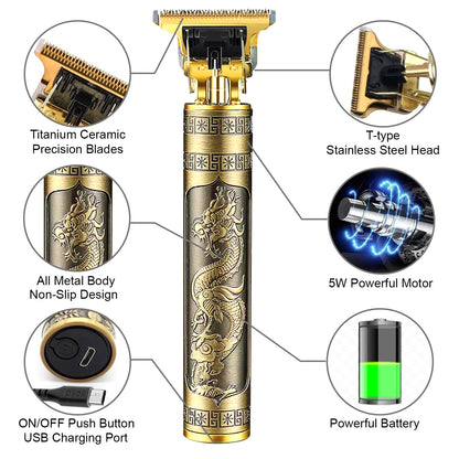 T9 Vintage Hair Trimmer For Men | T9 Rechargeable Shaver Machine For Men