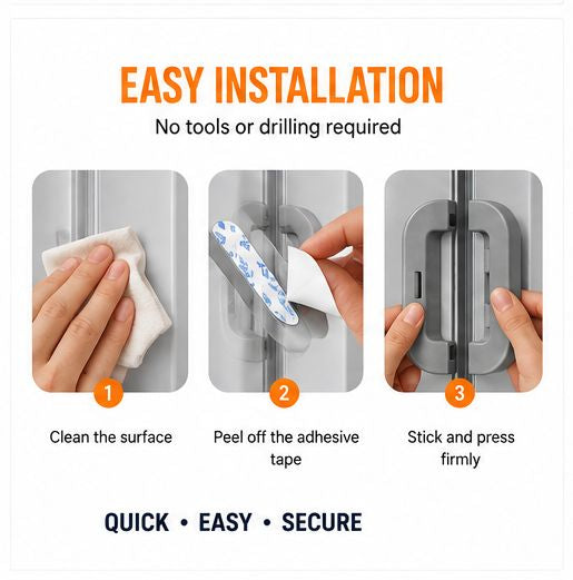 Refrigerator Lock for Child Safety Cabinet Lock Fridge Freezer Door Lock