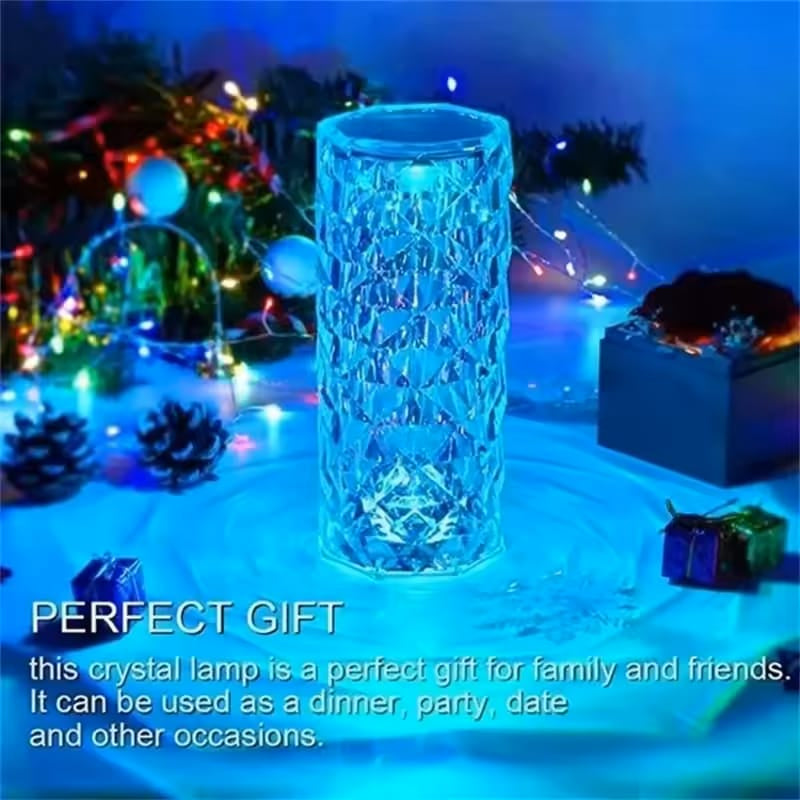 Crystal Diamond Table Lamp with Remote