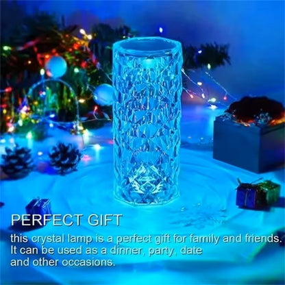 Crystal Diamond Table Lamp with Remote