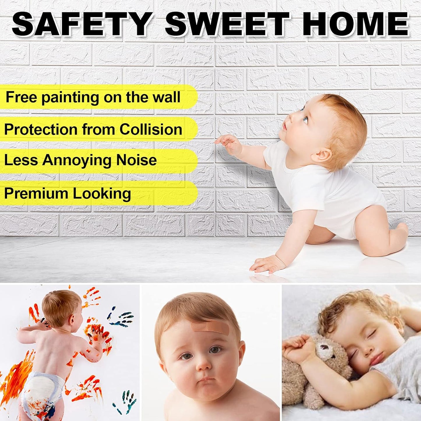 3D Brick Wall Sticker (Self-Adhesive) ( Pack of 3-5-10 )