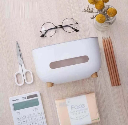 Ecoco Tissue Box With Storage Compartments Multi Functional Storage Box