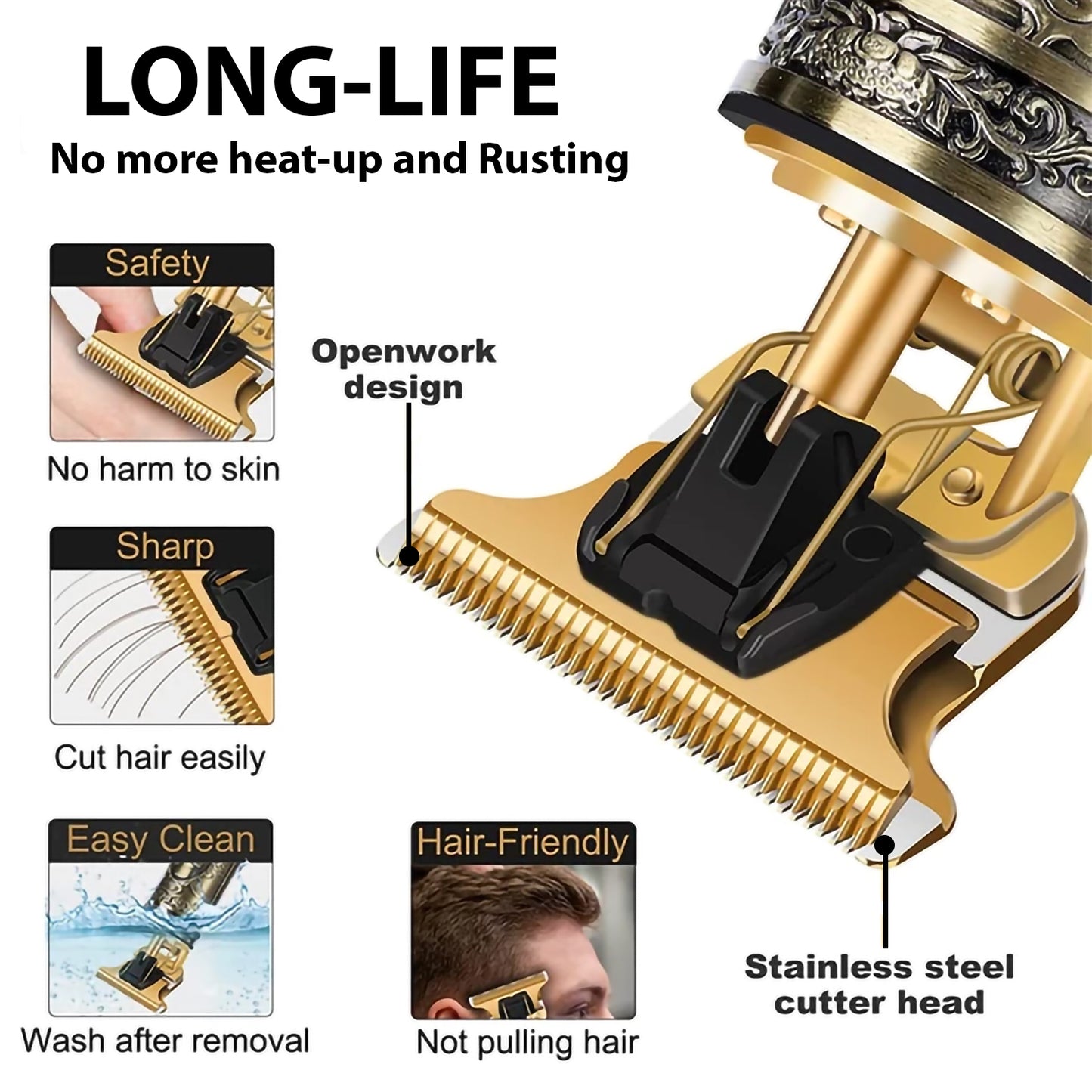 T9 Vintage Hair Trimmer For Men | T9 Rechargeable Shaver Machine For Men