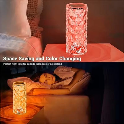 Crystal Diamond Table Lamp with Remote