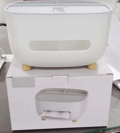 Ecoco Tissue Box With Storage Compartments Multi Functional Storage Box