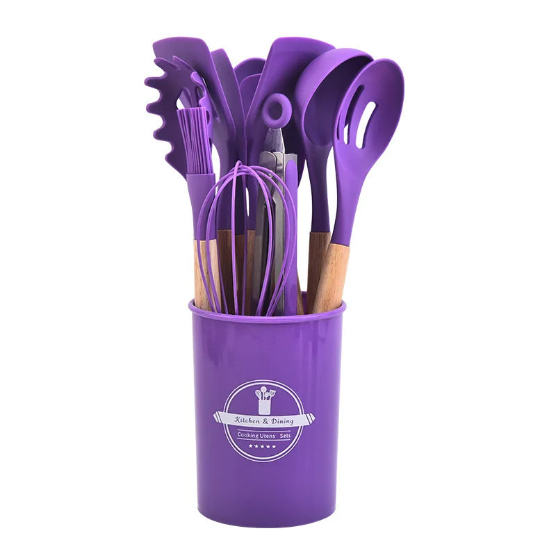 12-Pc Silicone Kitchen Utensil Set