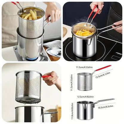 Mini Deep Fryer Pot with Basket