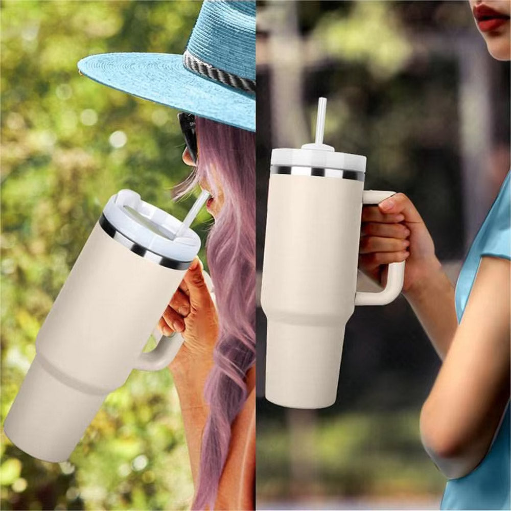 Stainless Steel Vacuum Tumbler with Straw