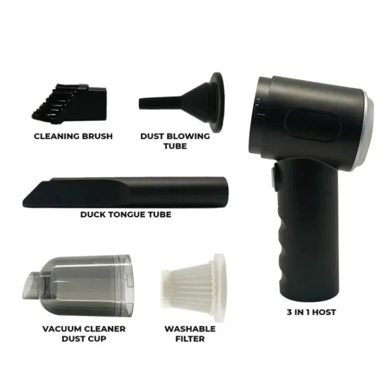 3‑in‑1 Portable Mini Vacuum Cleaner for Car, Home Use