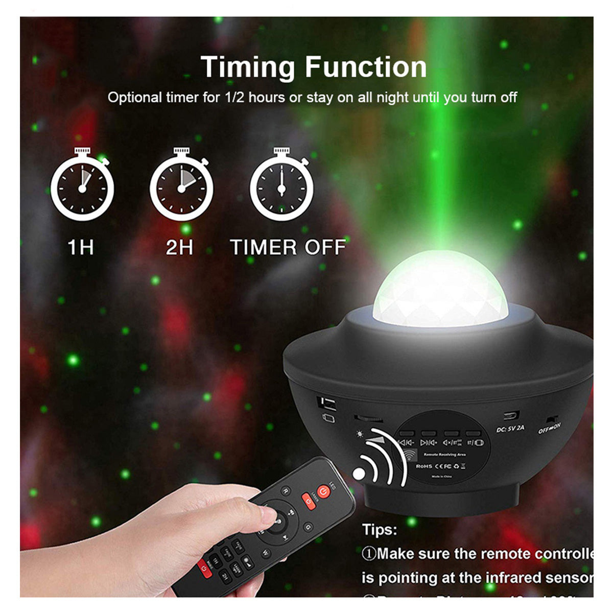 Galaxy Projector with Bluetooth Speaker