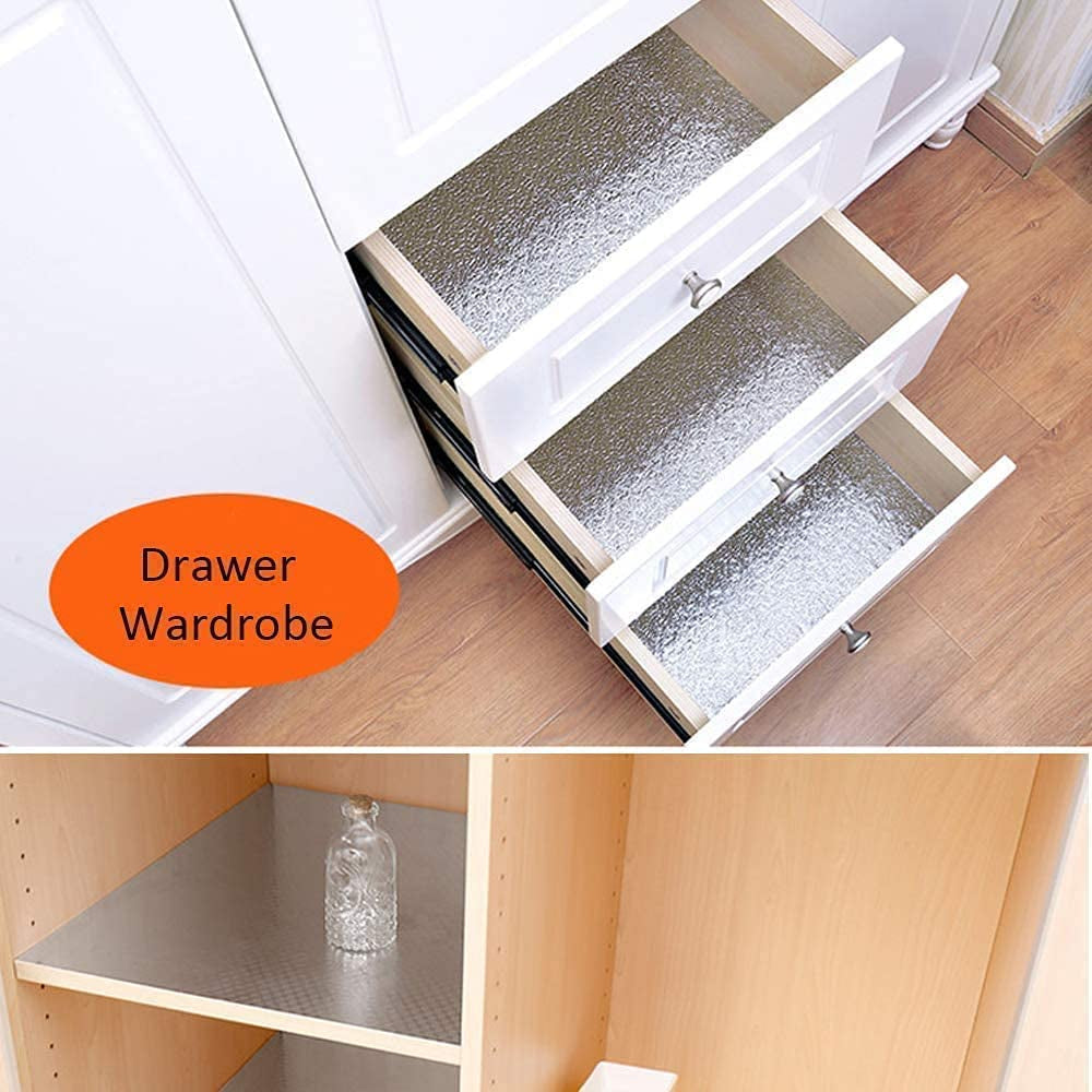 Self-adhesive Silver Foil Roll Waterproof High Temperature Oil-Proof sheet Non-Stick Stove Cabinet Hood Kitchen Wall sheet