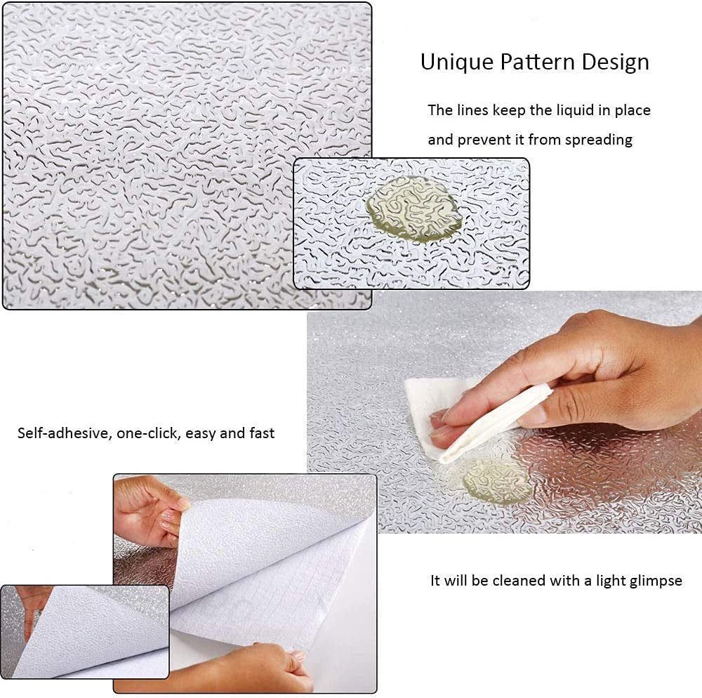 Self-adhesive Silver Foil Roll Waterproof High Temperature Oil-Proof sheet Non-Stick Stove Cabinet Hood Kitchen Wall sheet
