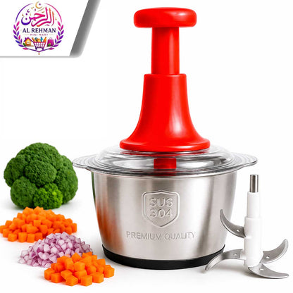 Manual Food Chopper – 2L Stainless Steel